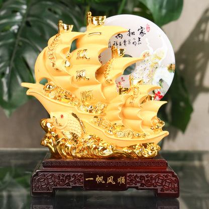 Successful Family Ventures Gold Ship 24cm