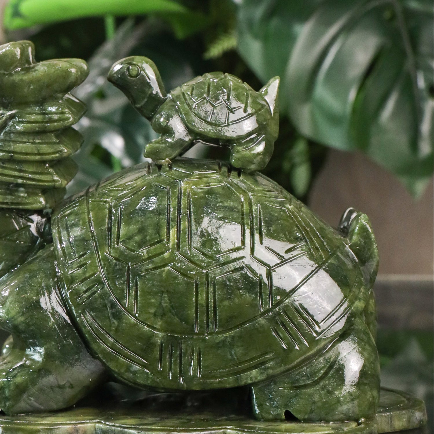 Jade Dragon Turtle of Generational Prosperity 25cm