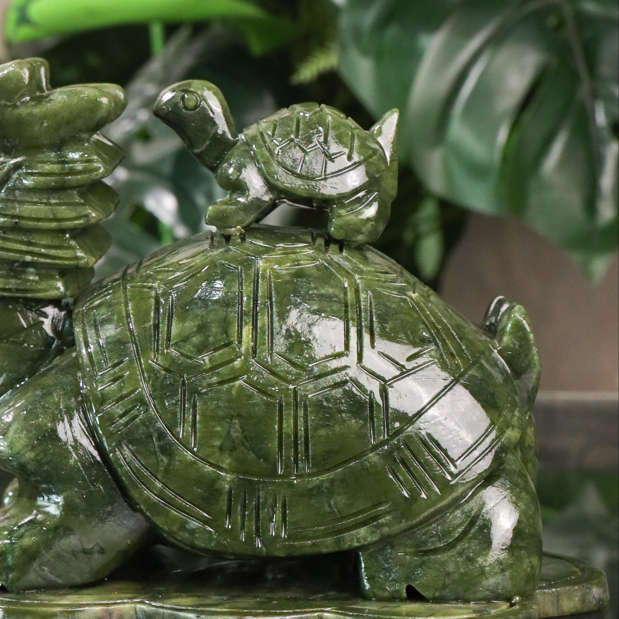Jade Dragon Turtle of Generational Prosperity 25cm