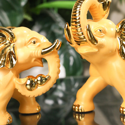 Loyal Golden Elephants of Protection 25cm