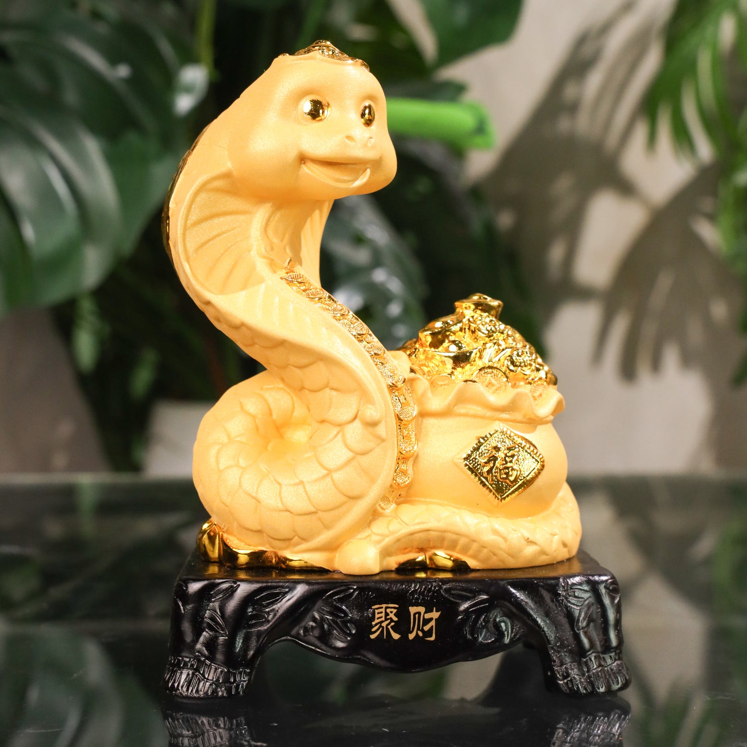 Golden Zodiac Snake of Strategy &amp; Wisdom 18cm