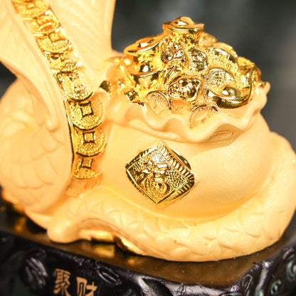 Golden Zodiac Snake of Strategy &amp; Wisdom 18cm