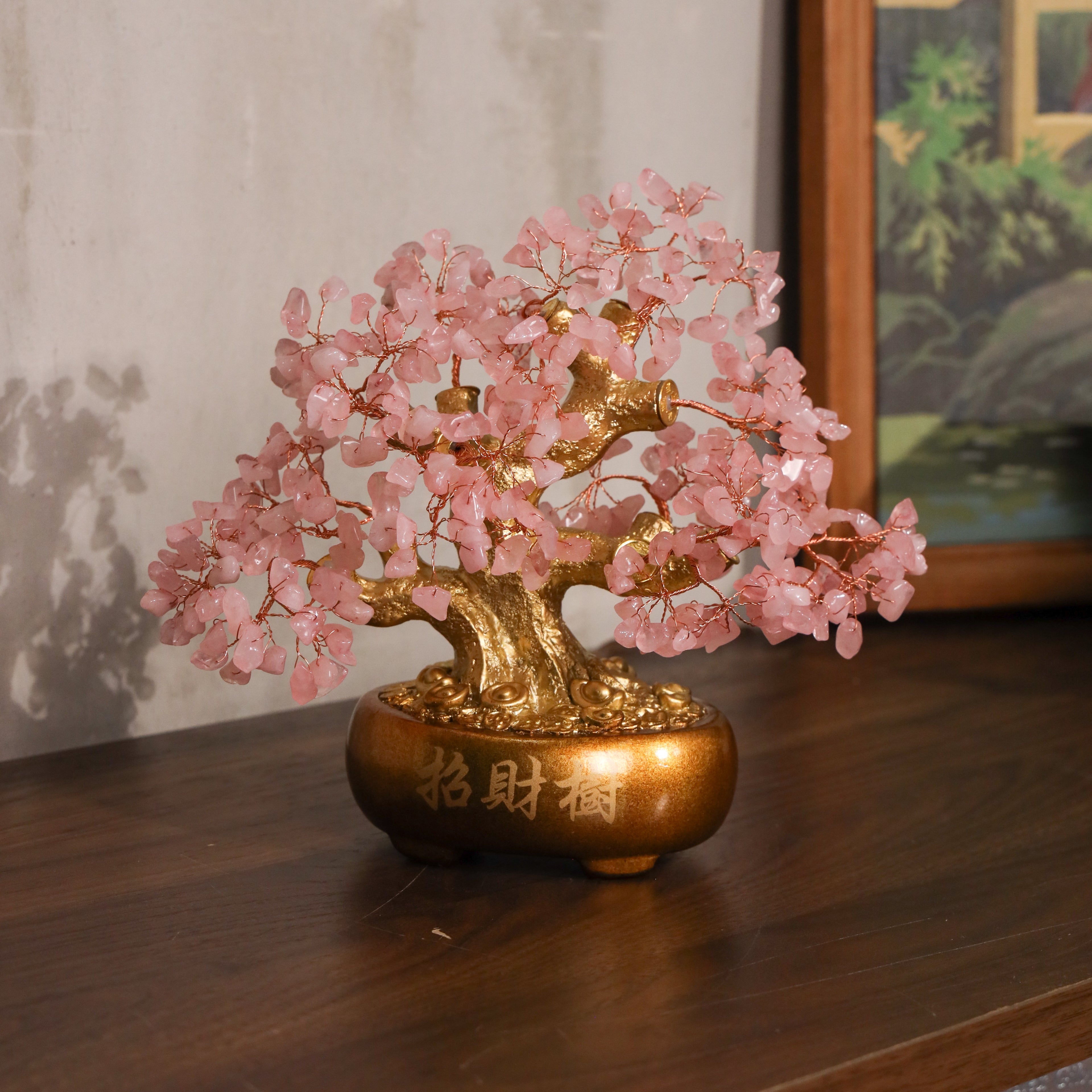 Rose Quartz Blossom Tree for Positive Energy 22cm