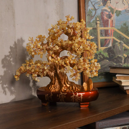 Gold and Citrine Tree of Rising Fortune 37cm