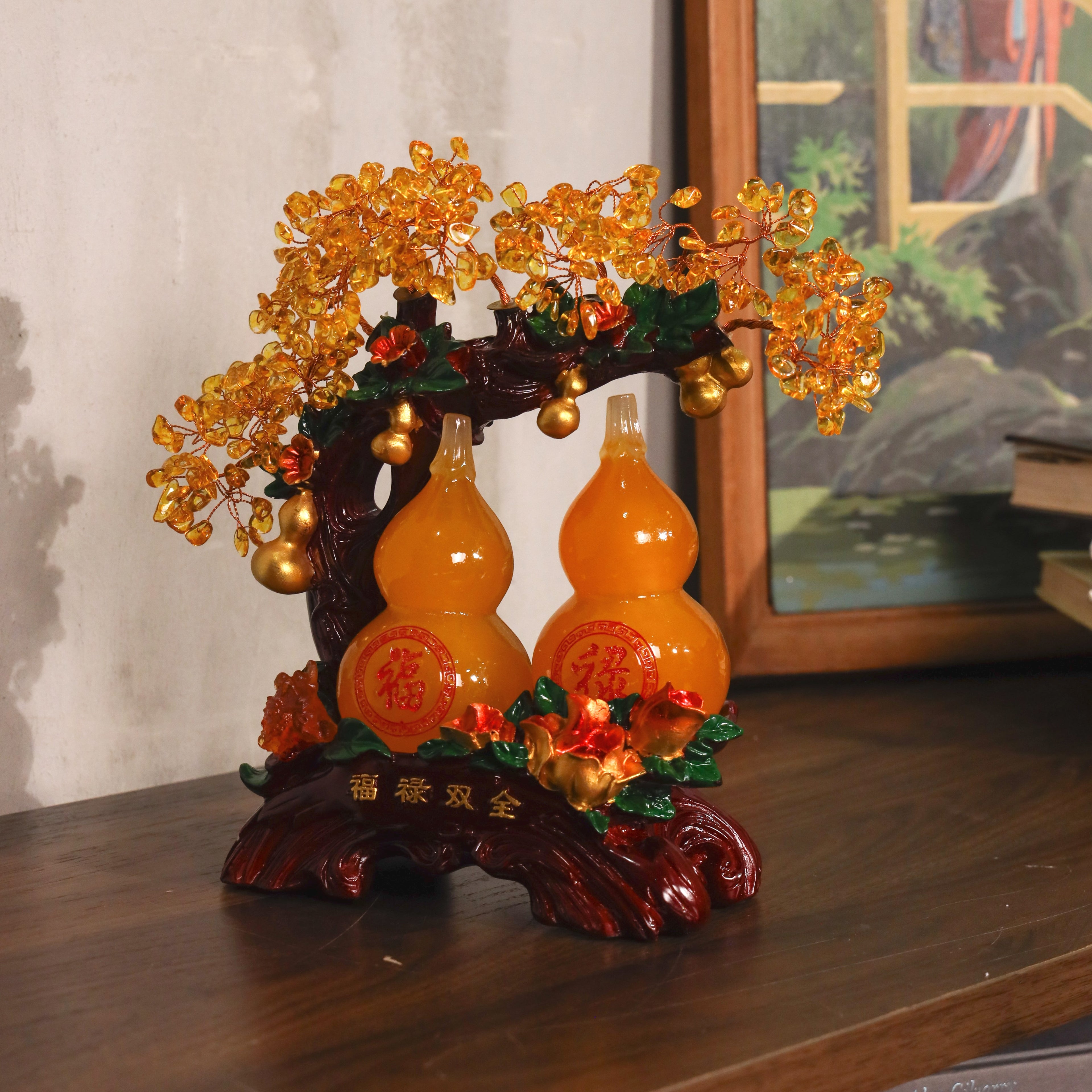 Double Wu Lou Tree for a Prosperous Life 26cm