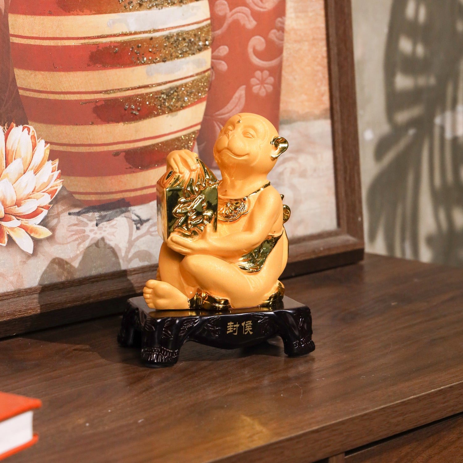 Golden Zodiac Monkey of Creative Success 18cm
