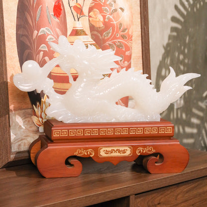 "Attract Power and Success" - Jade Dragon 42cm
