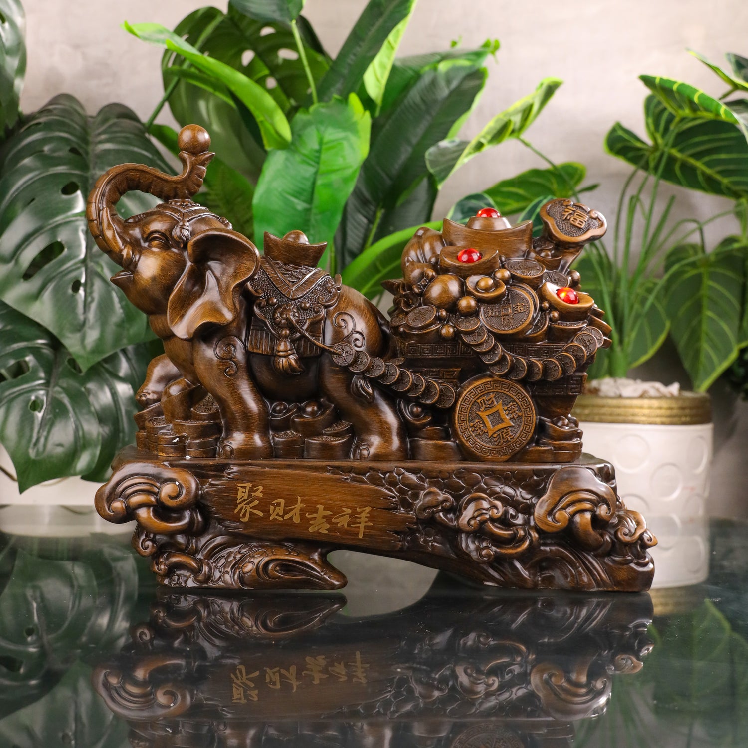 Treasure-Carrying Elephant of Fortune 44cm