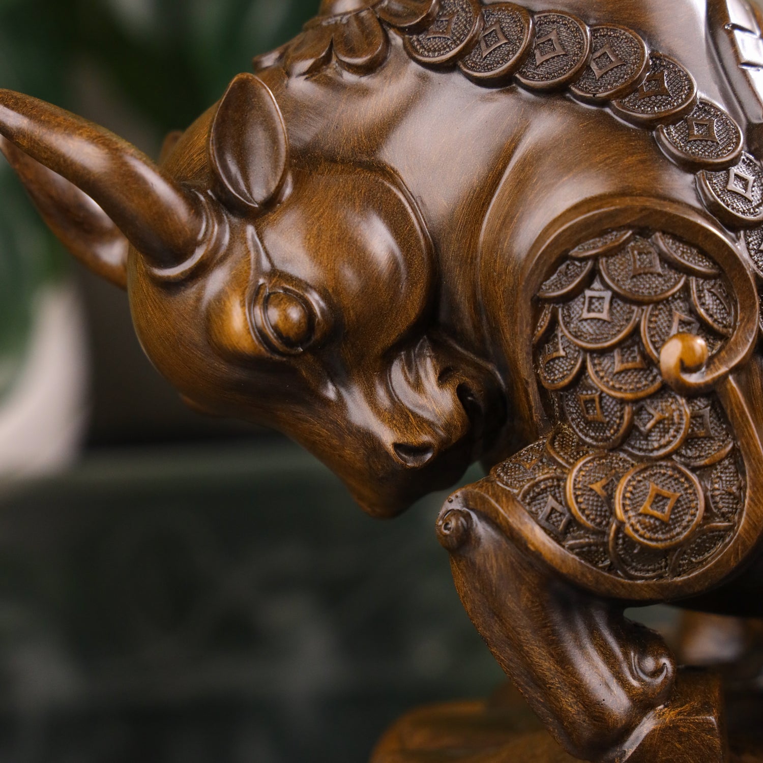 Wood Ox of Hard Work and Reward 27cm