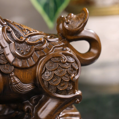 Wood Ox of Hard Work and Reward 27cm