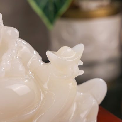 "Bring Endless Happiness" - Jade Laughing Buddha 33cm