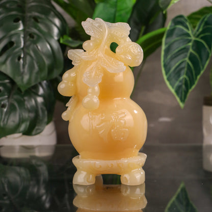 "Bless Family With Health" - Jade Wu Lou 26cm