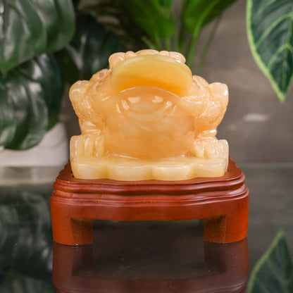 "Multiply All Profits" - Jade Money Frog 27cm