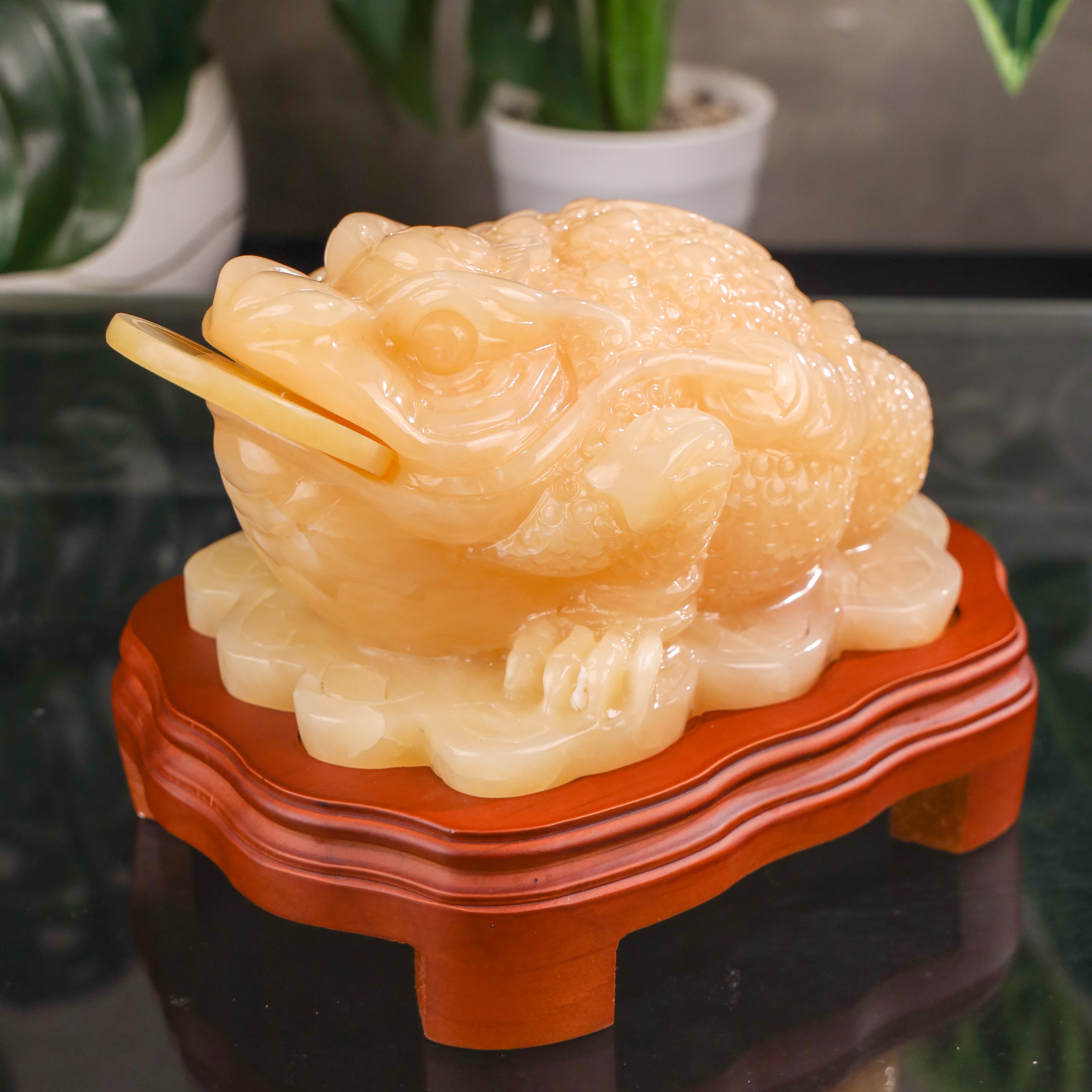 "Multiply All Profits" - Jade Money Frog 27cm