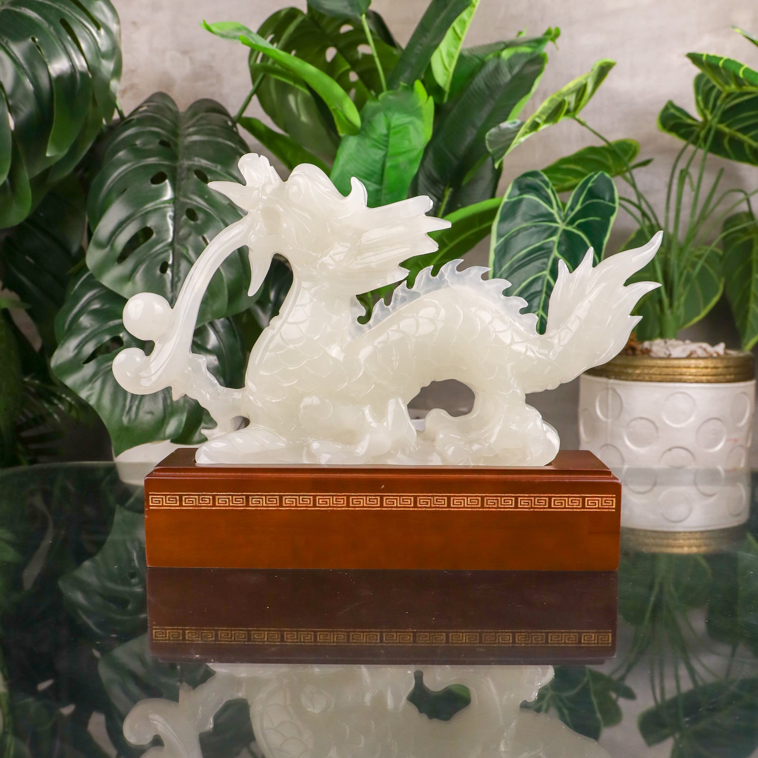 "Attract Power and Victory" - Jade Dragon 42cm