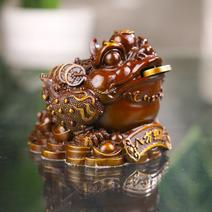 Wealth of the Earth - Brass Money Frog 11cm