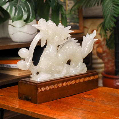 "Attract Power and Victory" - Jade Dragon 42cm