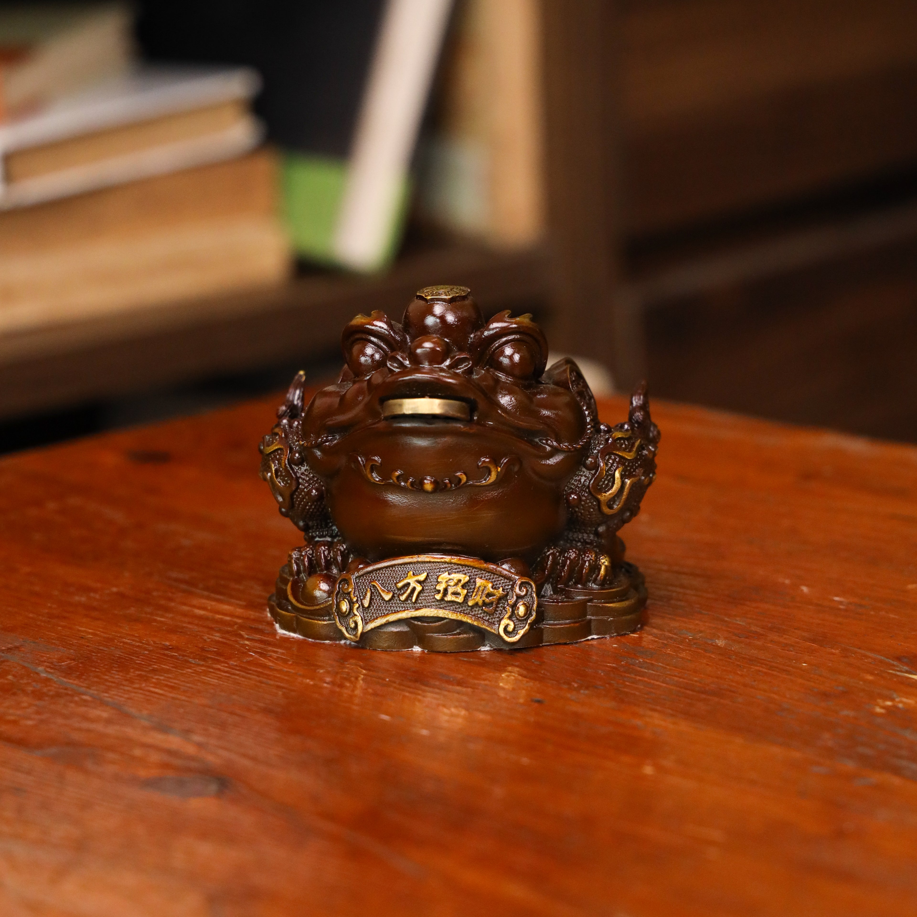 Wealth of the Earth - Brass Money Frog 11cm