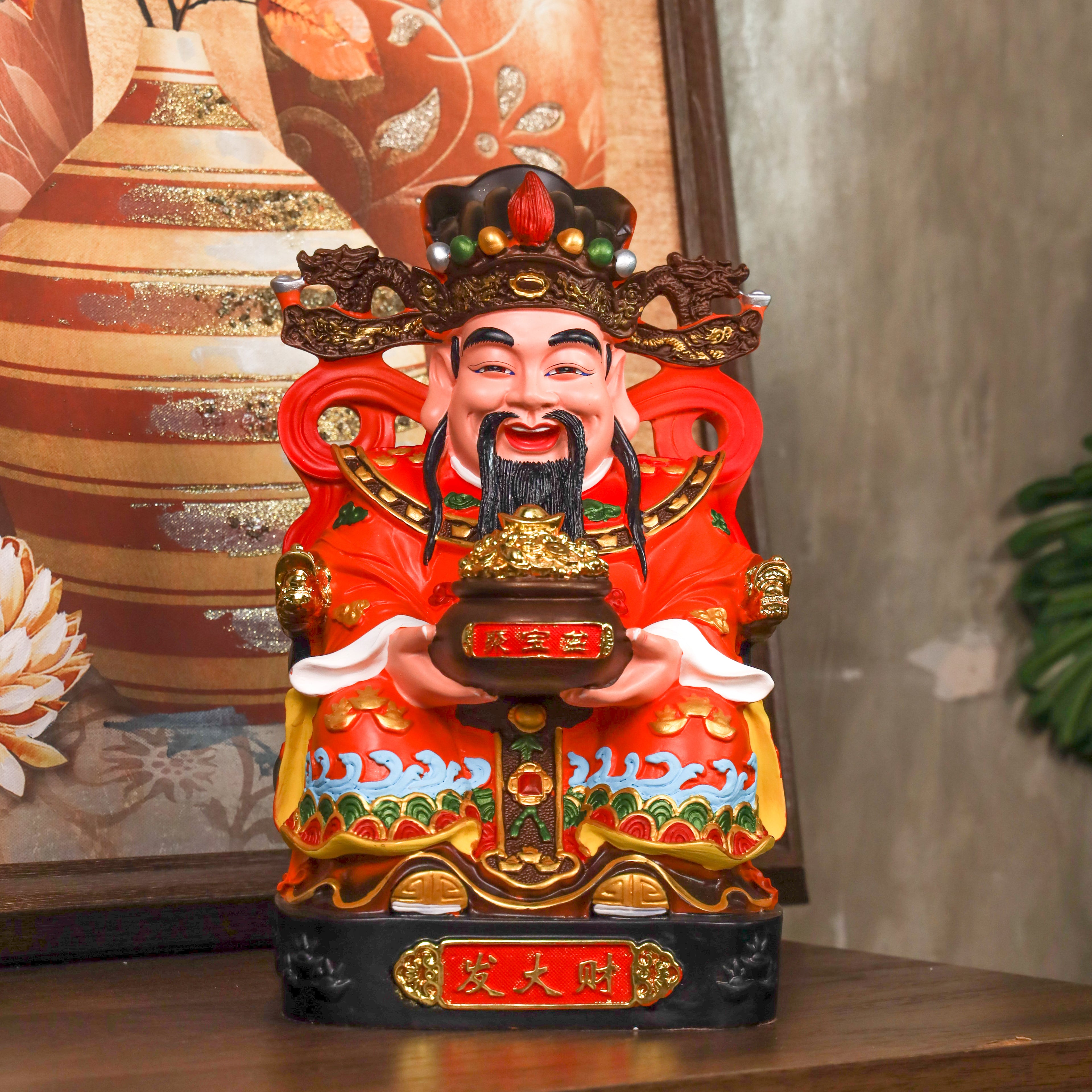 Auspicious Red God of Wealth 29cm
