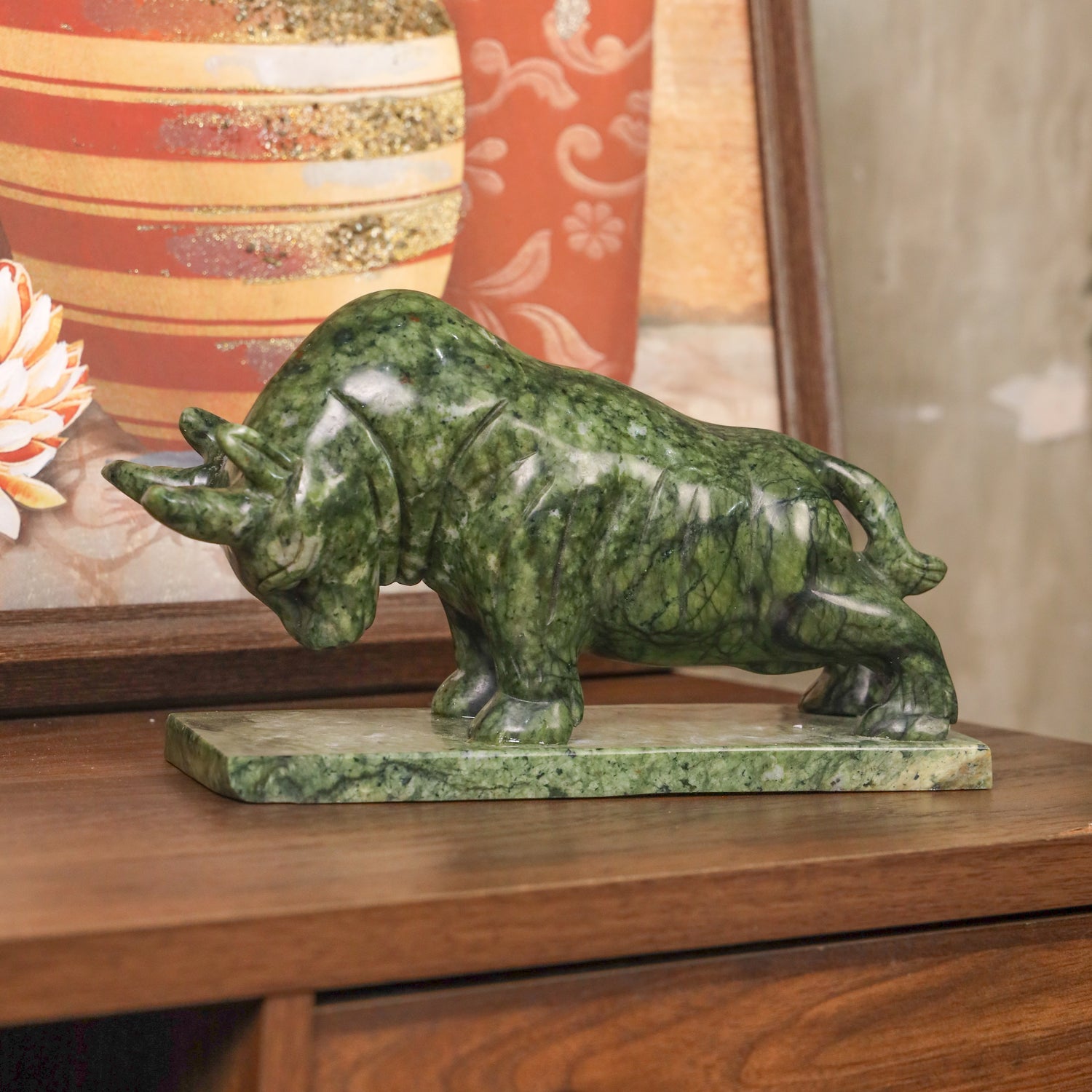 Mighty Jade Ox for Reliable Luck 30cm