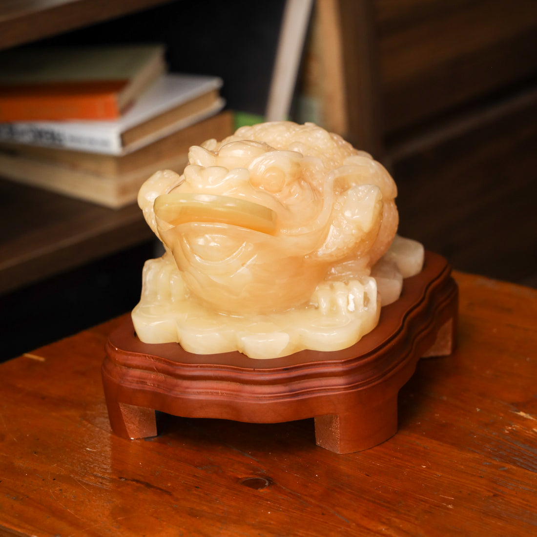 &quot;Multiply All Profits&quot; - Jade Money Frog 27cm