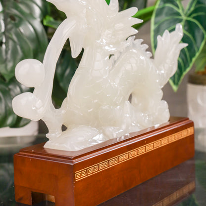 "Attract Power and Victory" - Jade Dragon 42cm
