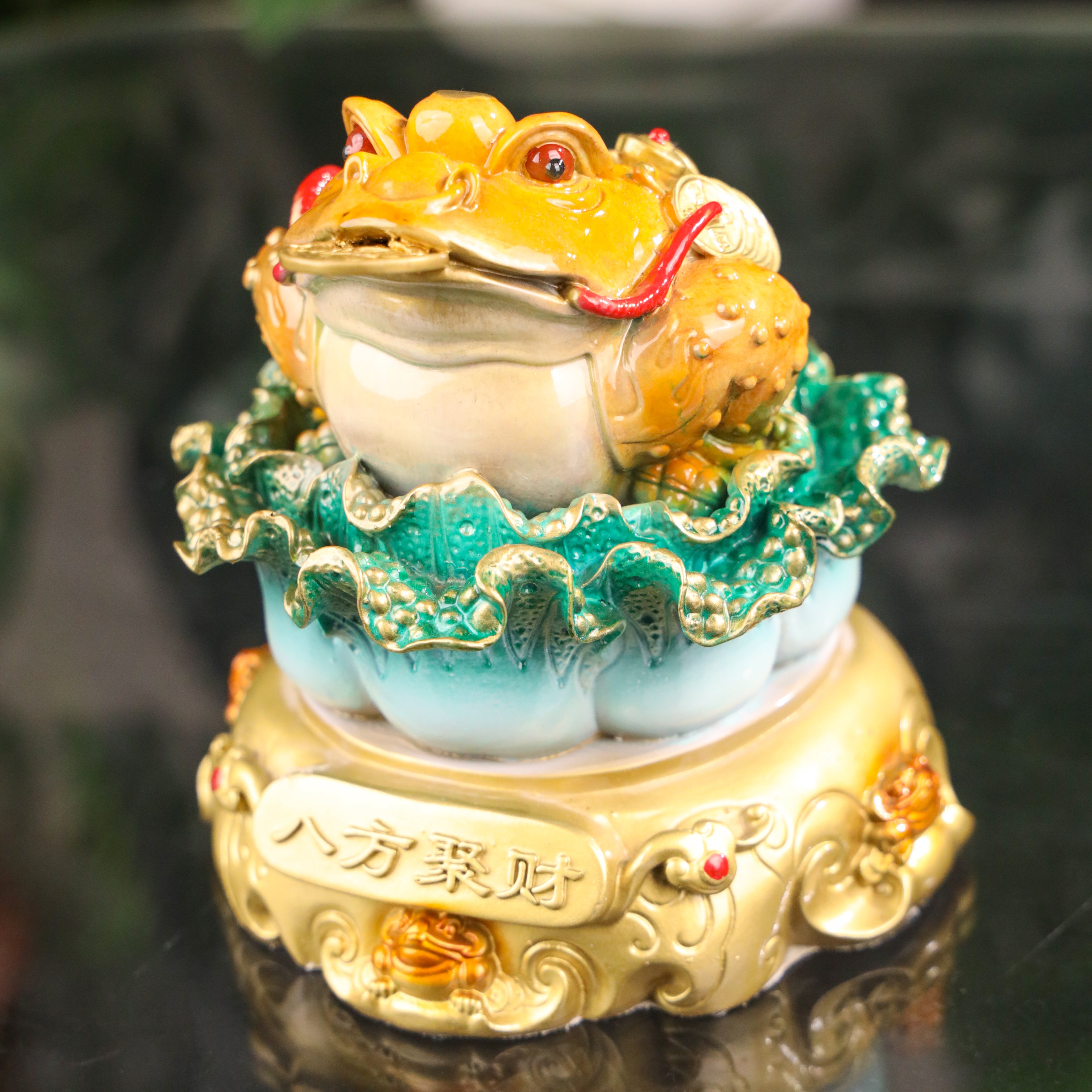 Harvester of Fortune - Money Frog &amp; Cabbage 14cm