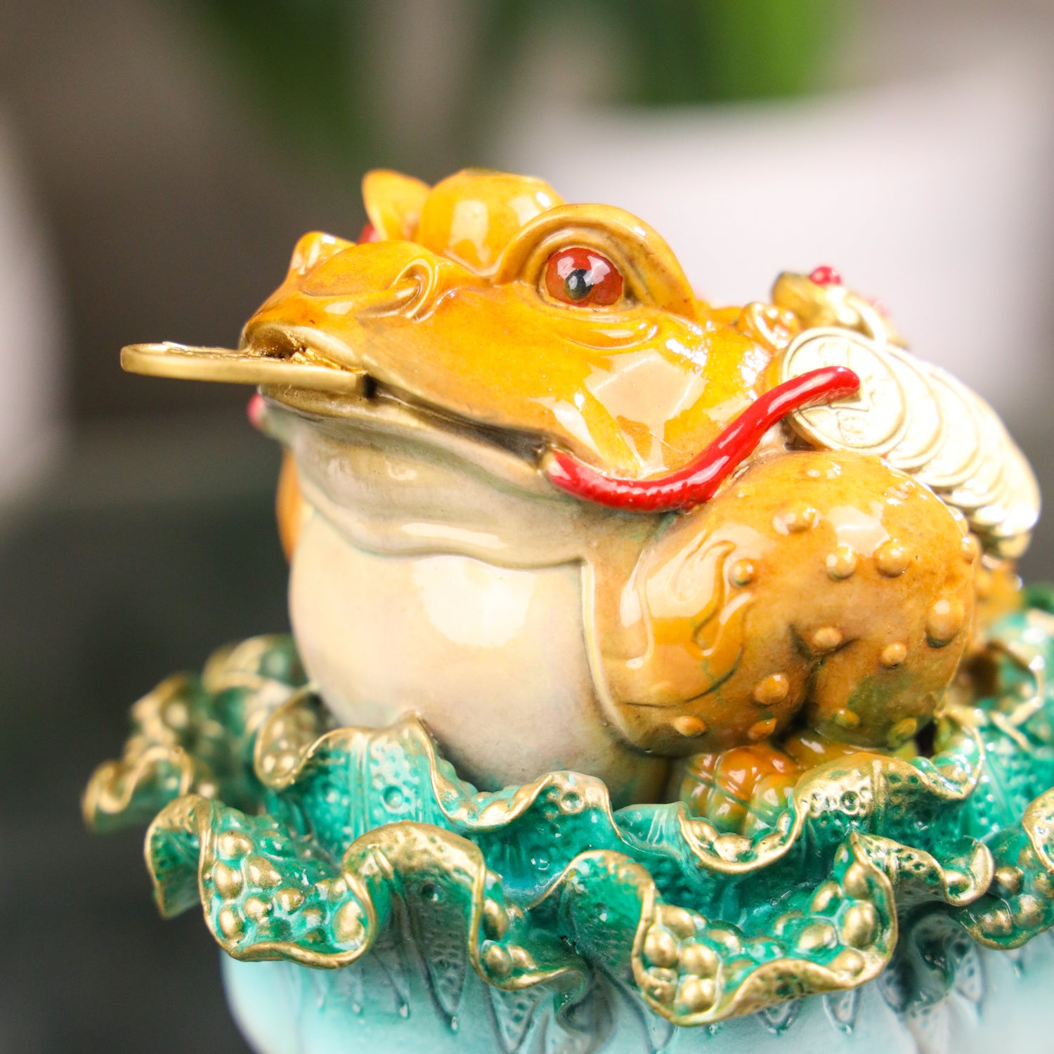Harvester of Fortune - Money Frog &amp; Cabbage 14cm