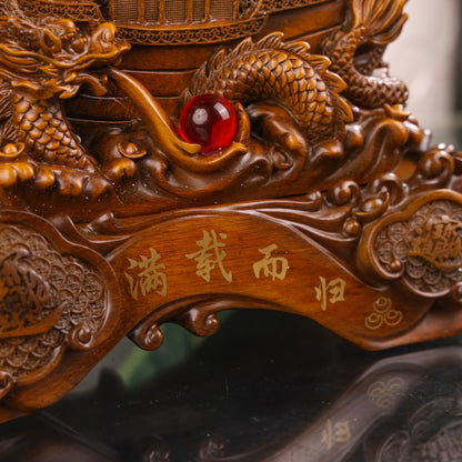 Wooden Ship of Boundless Prosperity 40cm