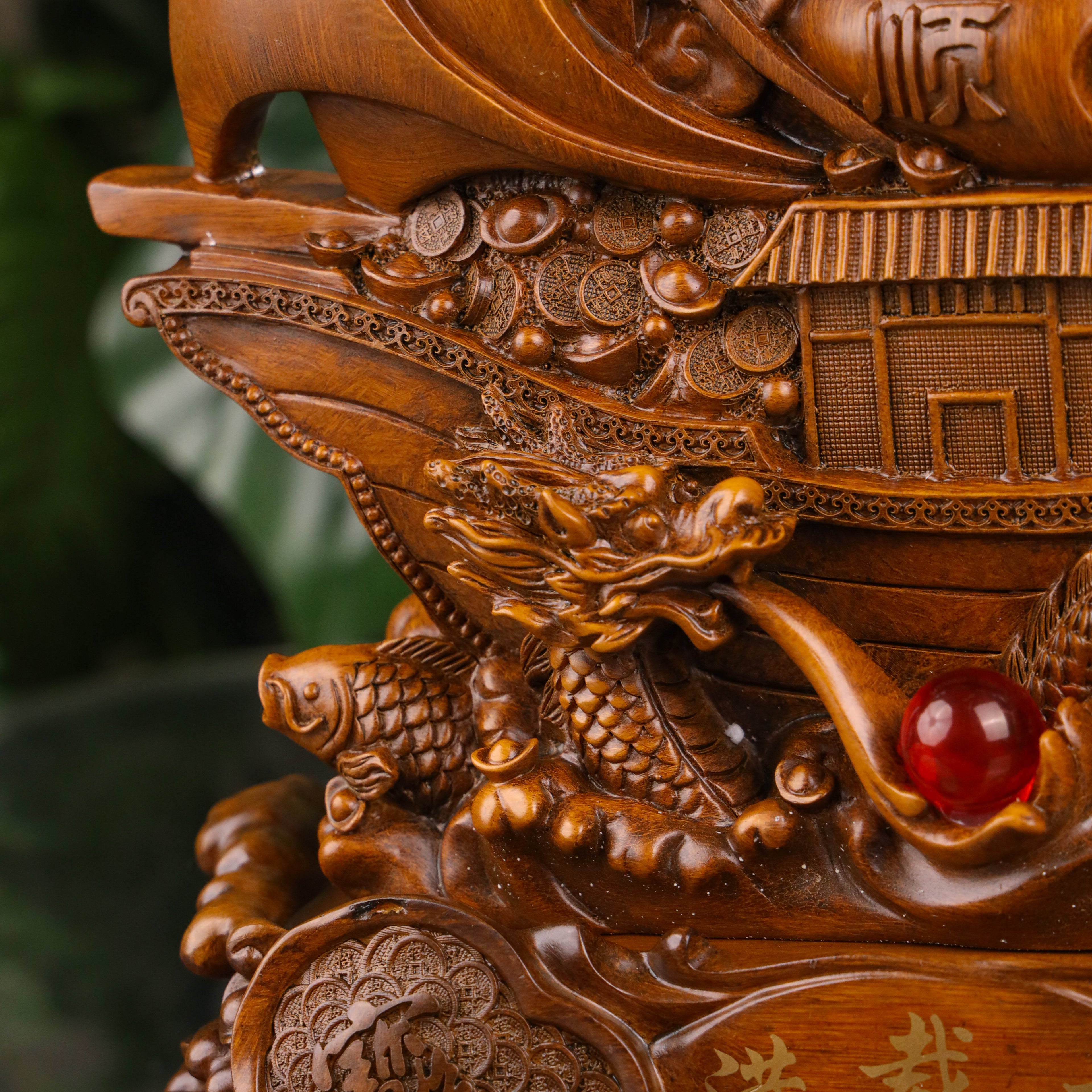 Wooden Ship of Boundless Prosperity 40cm