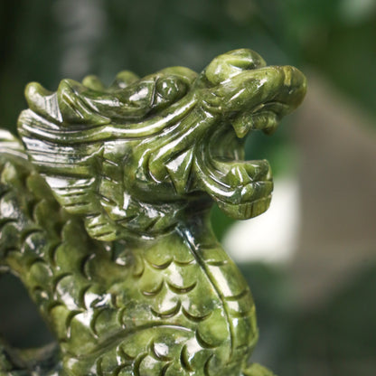 Jade Zodiac Dragon for Majestic Power 17cm