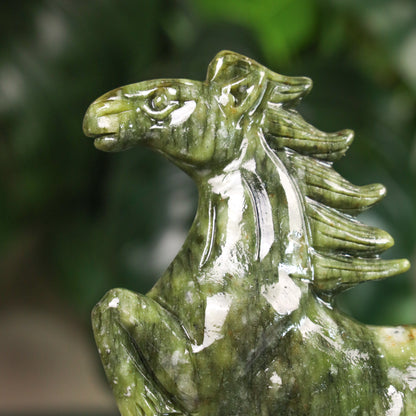Jade Zodiac Horse for Determined Success 19cm