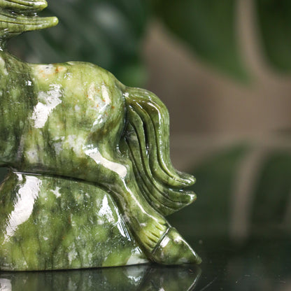 Jade Zodiac Horse for Determined Success 19cm