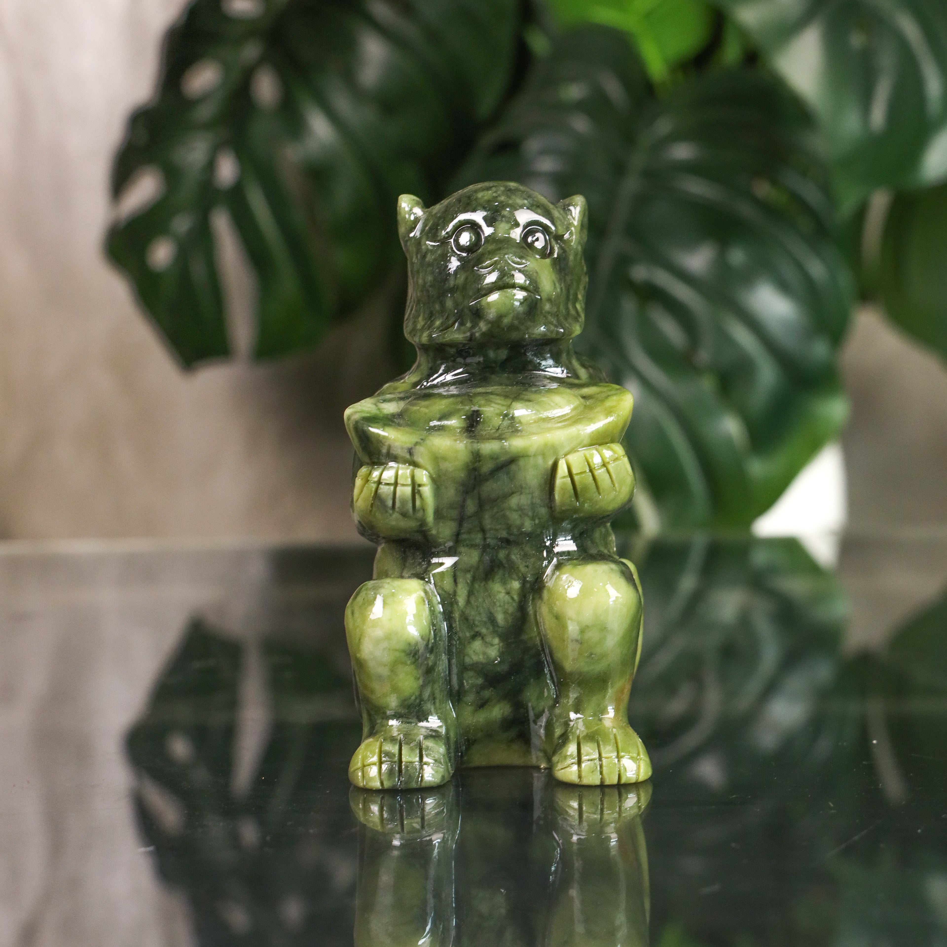 Jade Zodiac Monkey for Clever Ideas 14cm