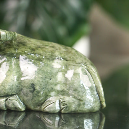 Jade Zodiac Ox for Reliable Progress 18cm