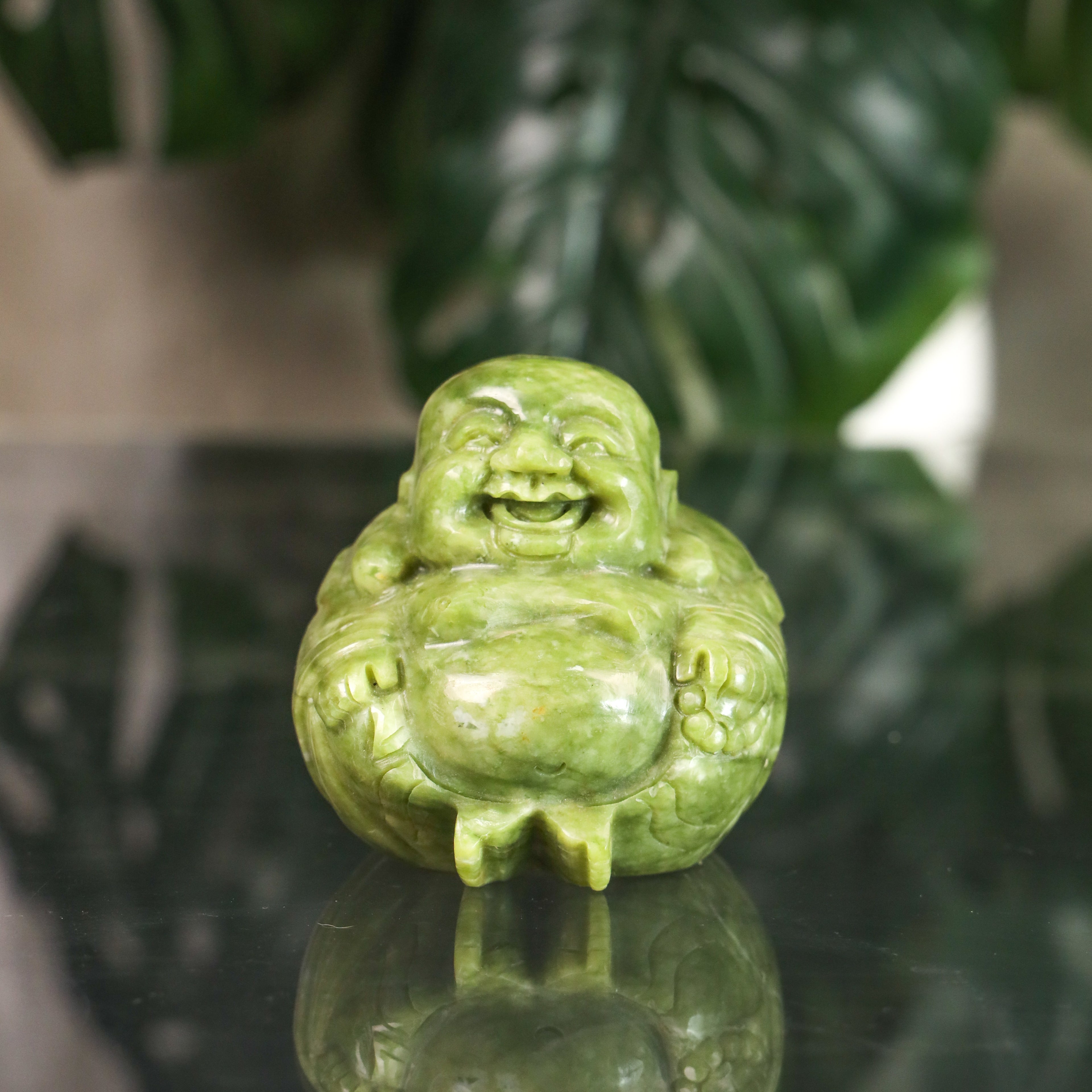 Little Round Joyful Jade Buddha 9cm