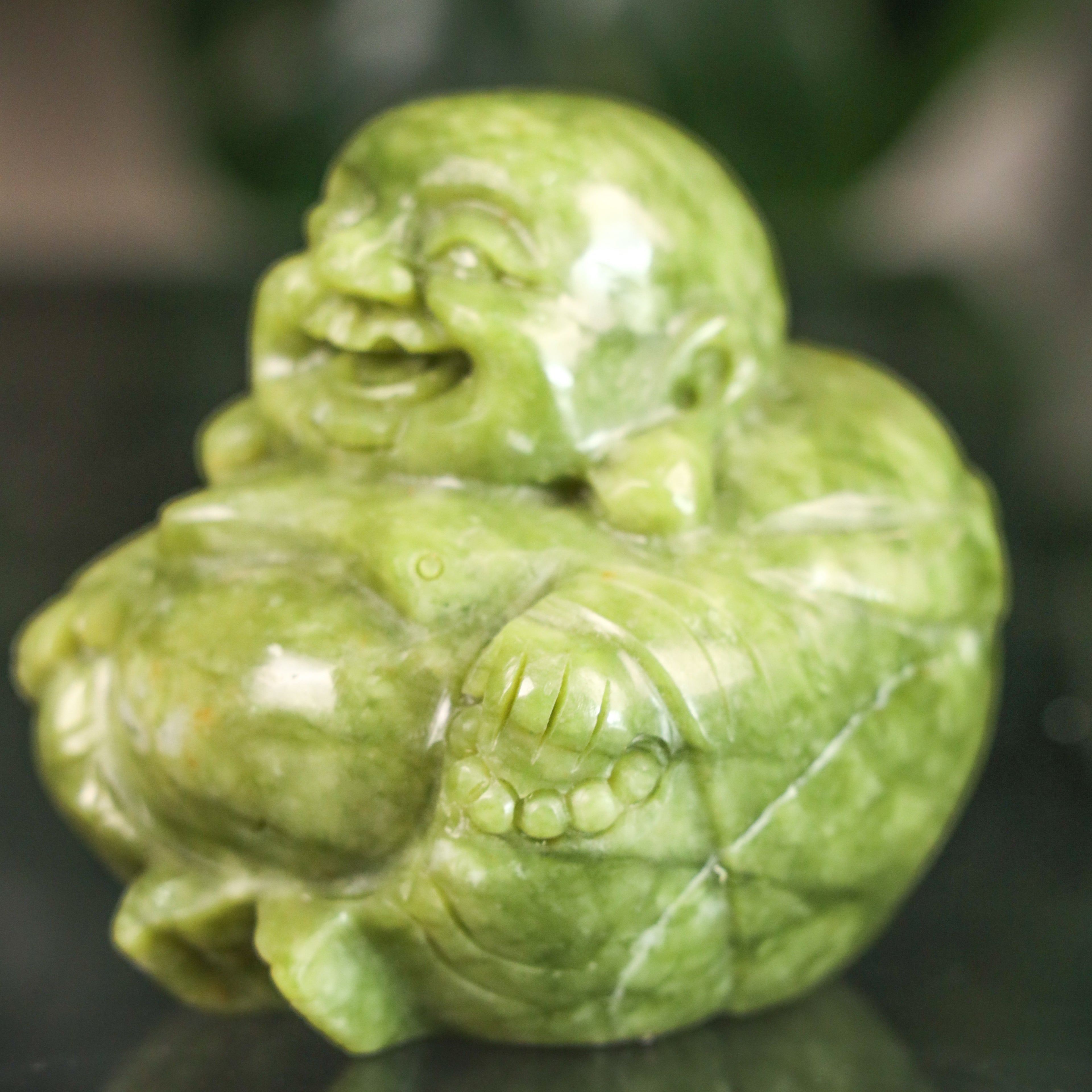Little Round Joyful Jade Buddha 9cm