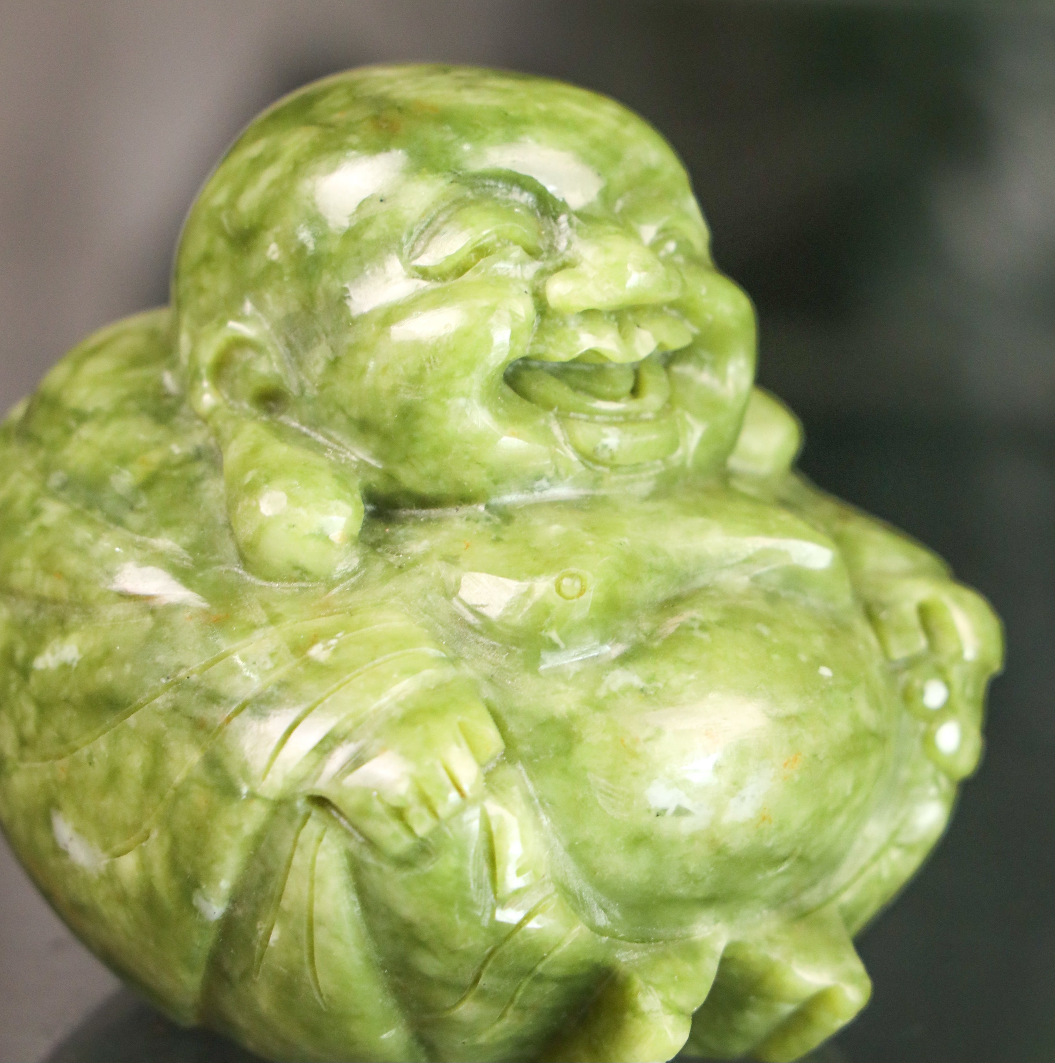 Little Round Joyful Jade Buddha 9cm