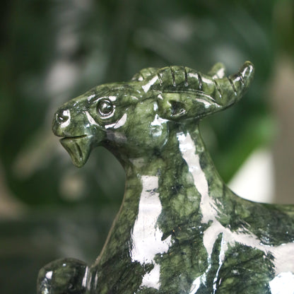 Jade Zodiac Goat for Peaceful Work 15cm
