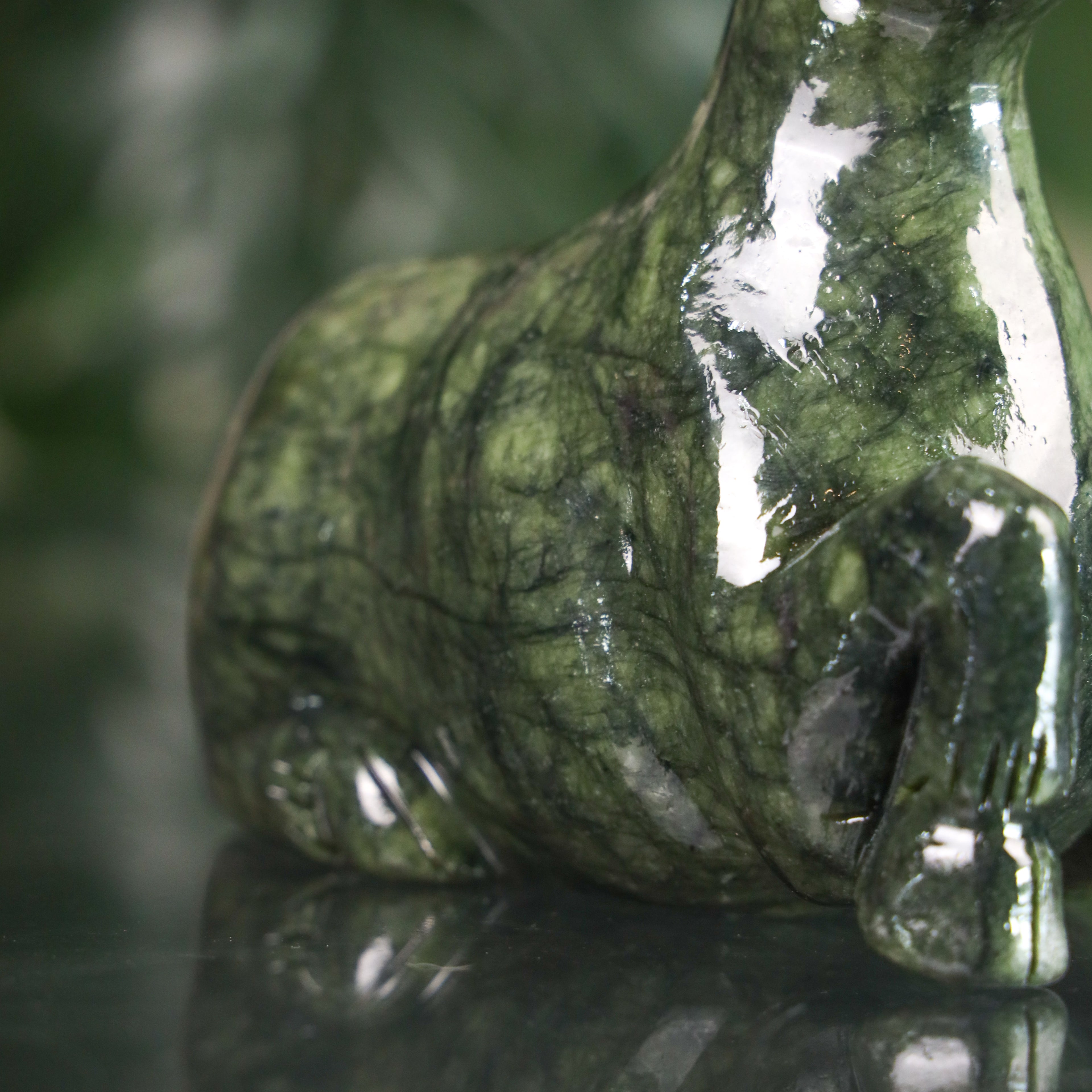 Jade Zodiac Goat for Peaceful Work 15cm