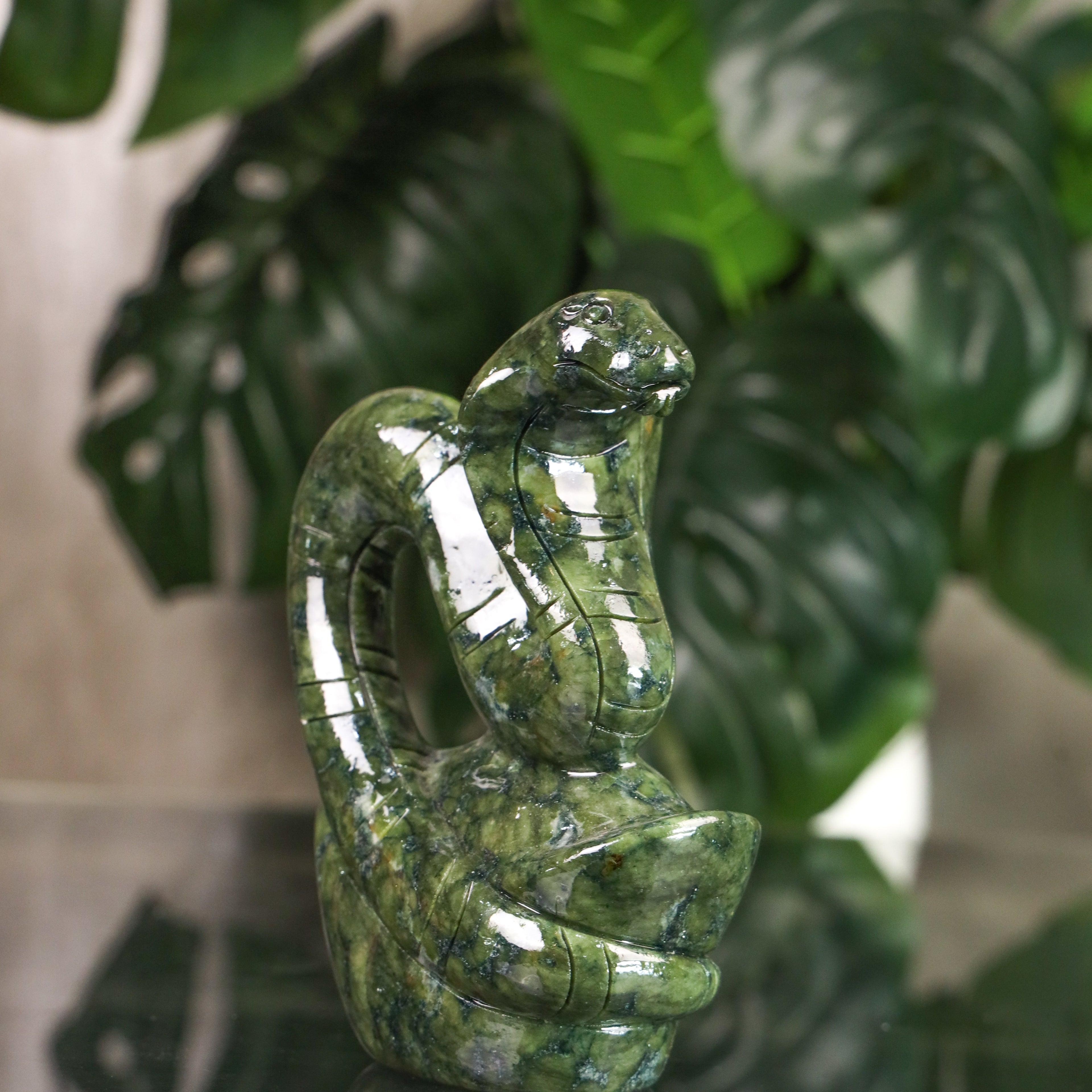Jade Zodiac Snake for Strategic Wisdom 17cm