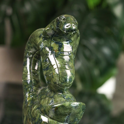 Jade Zodiac Snake for Strategic Wisdom 17cm