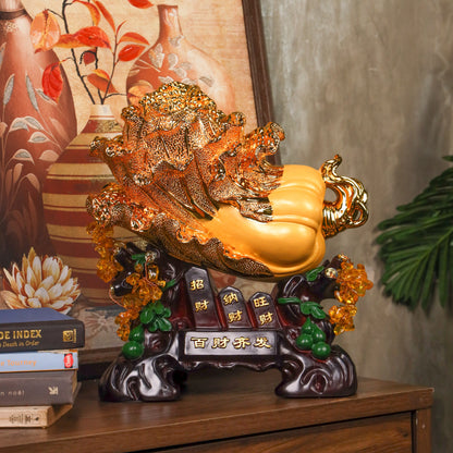 Golden Wealth Cabbage for Money Attraction 38cm