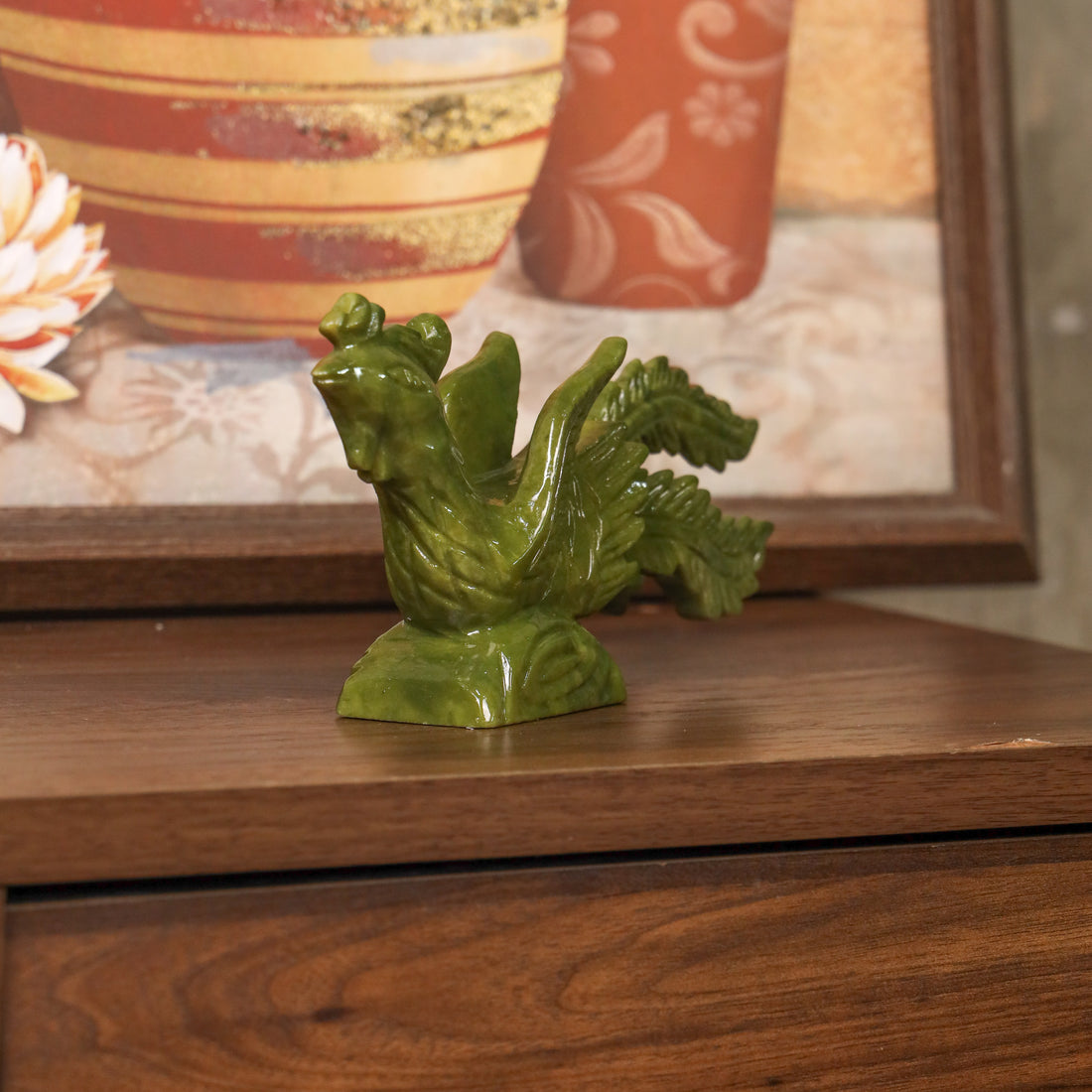 Jade Phoenix of Rising Grace 25cm