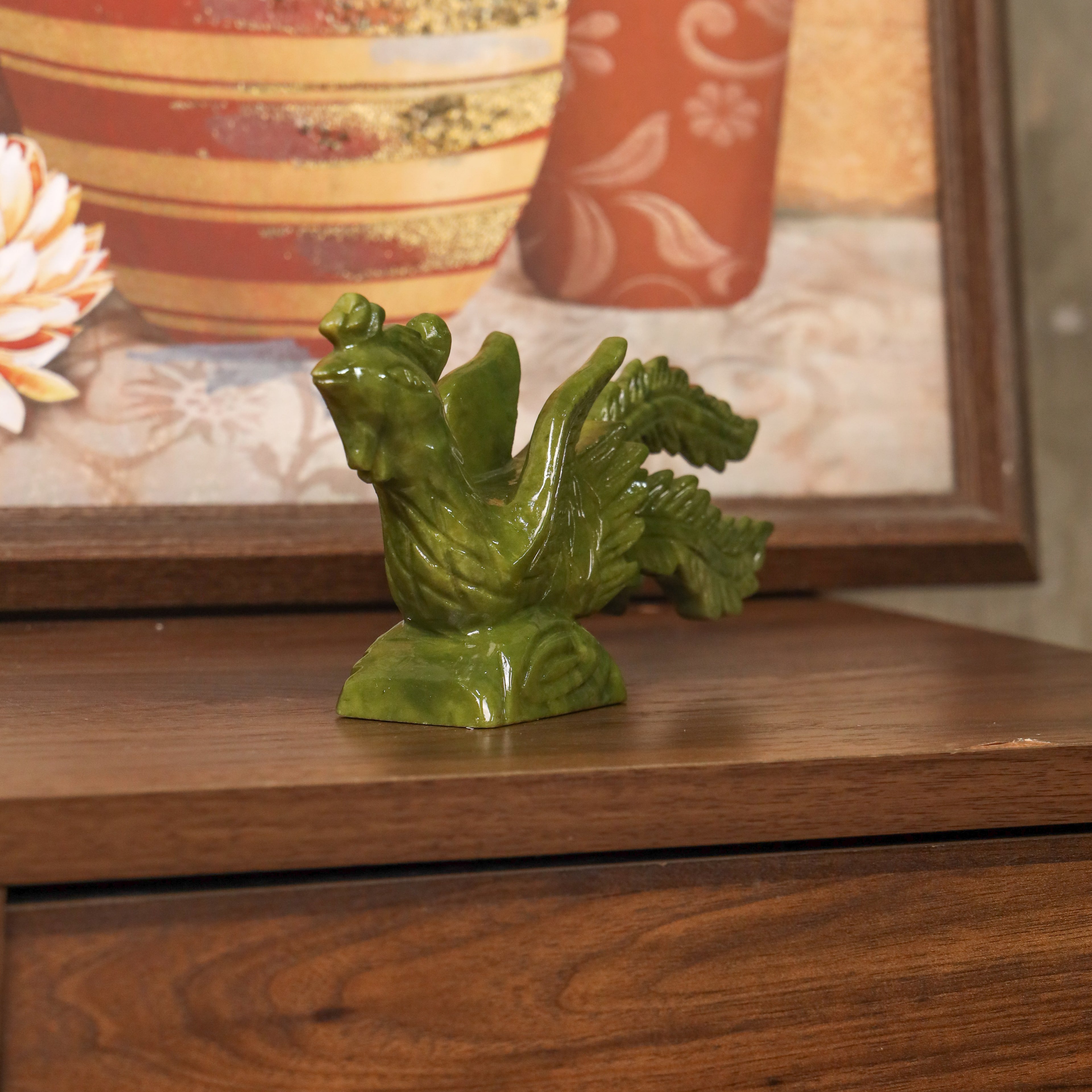 Jade Phoenix of Rising Grace 25cm