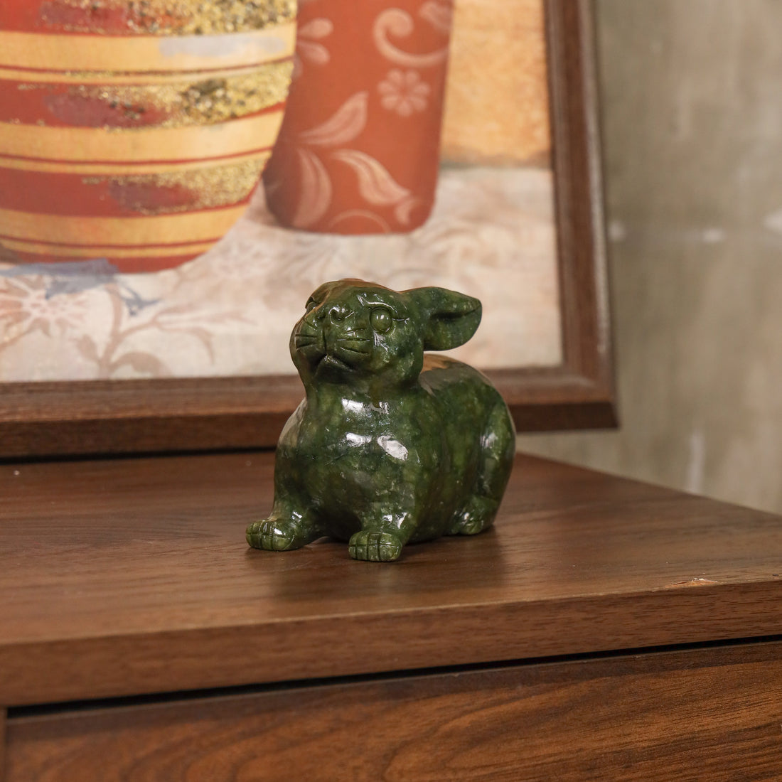 Jade Zodiac Rabbit for Helpful Kindness 14cm