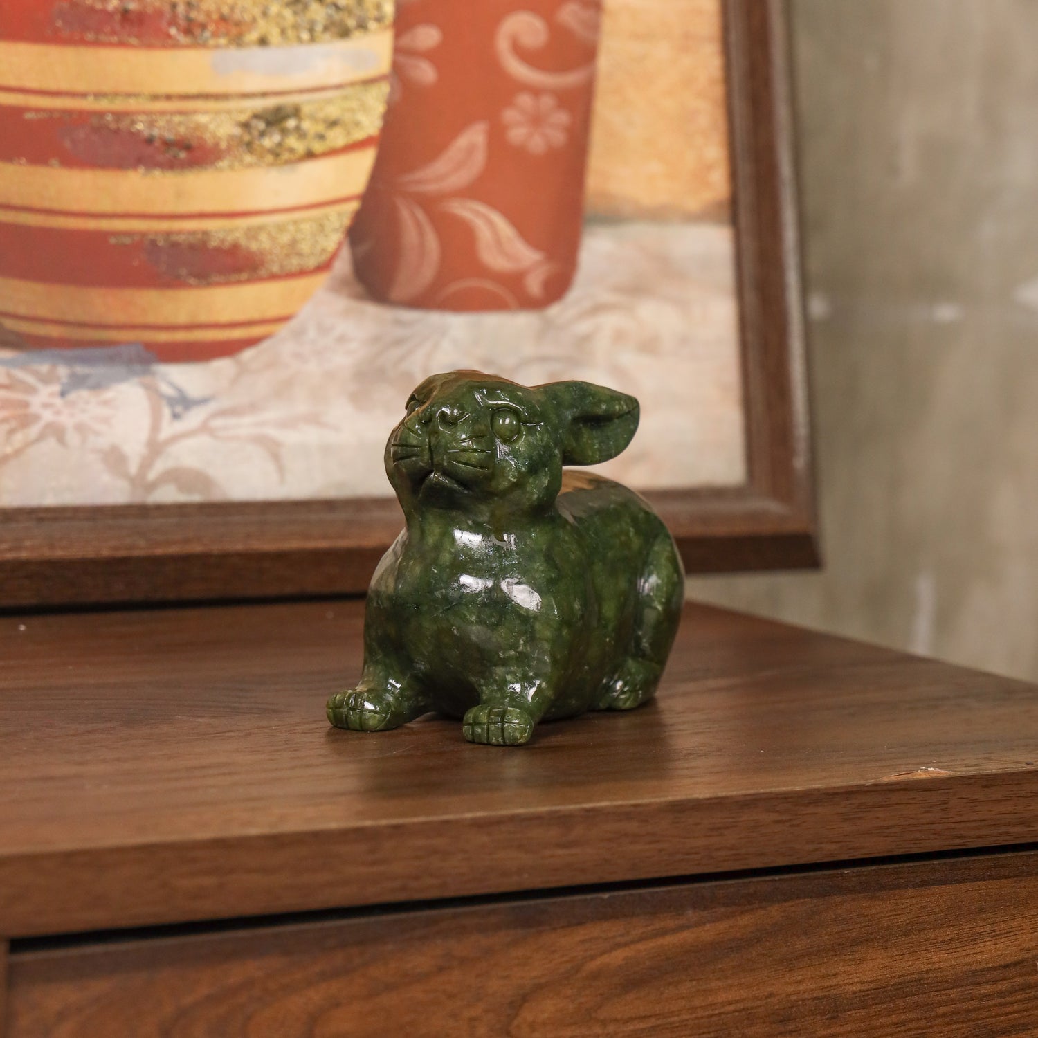 Jade Zodiac Rabbit for Helpful Kindness 14cm