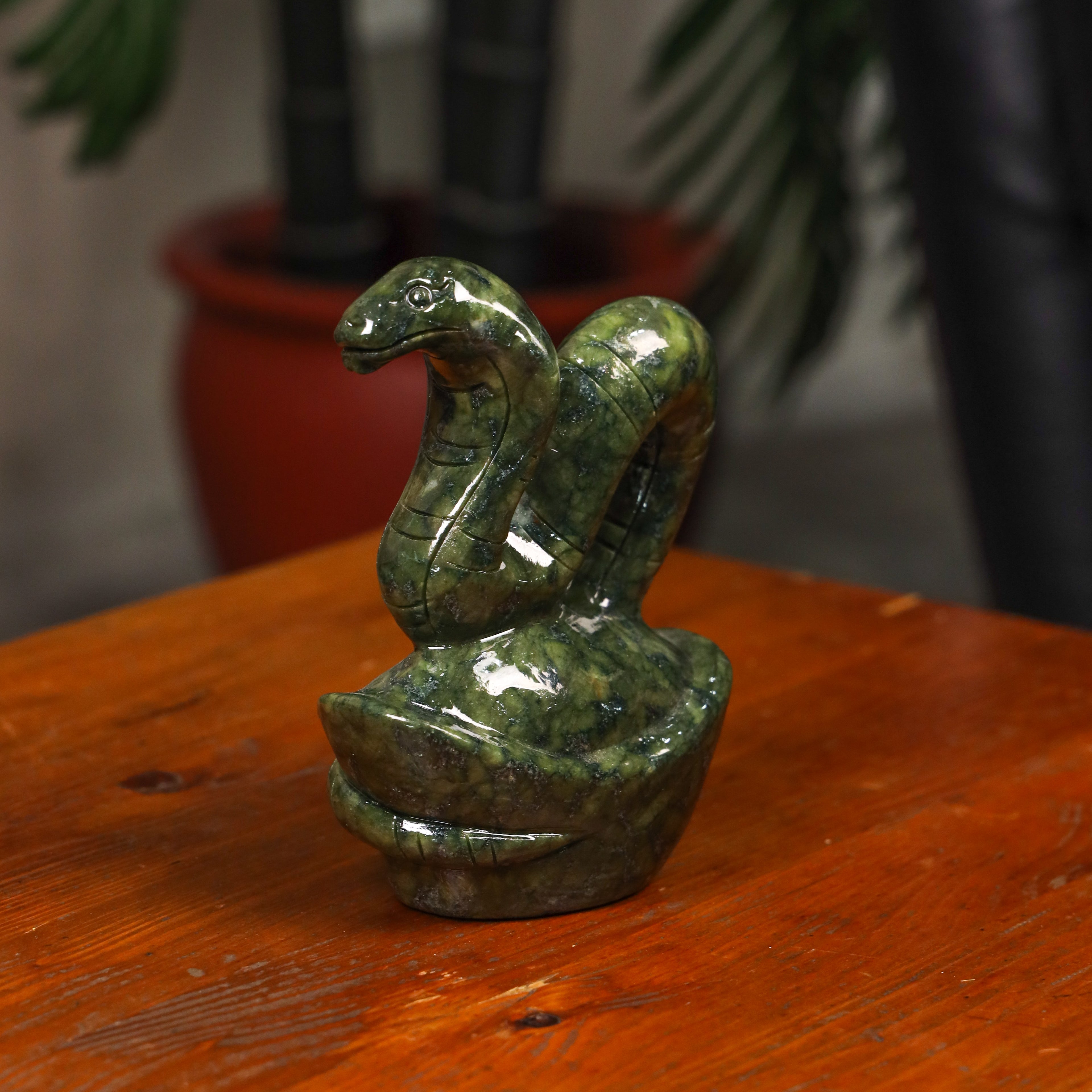 Jade Zodiac Snake for Strategic Wisdom 17cm