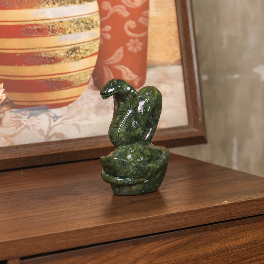 Jade Zodiac Snake for Strategic Wisdom 17cm