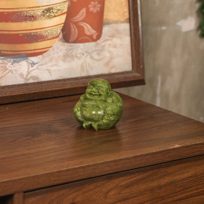 Little Round Joyful Jade Buddha 9cm